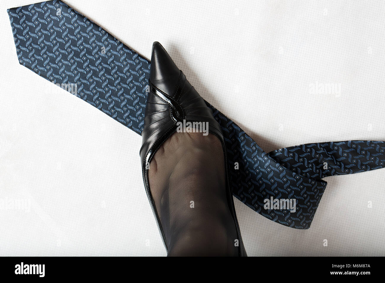 pied de femme en collant