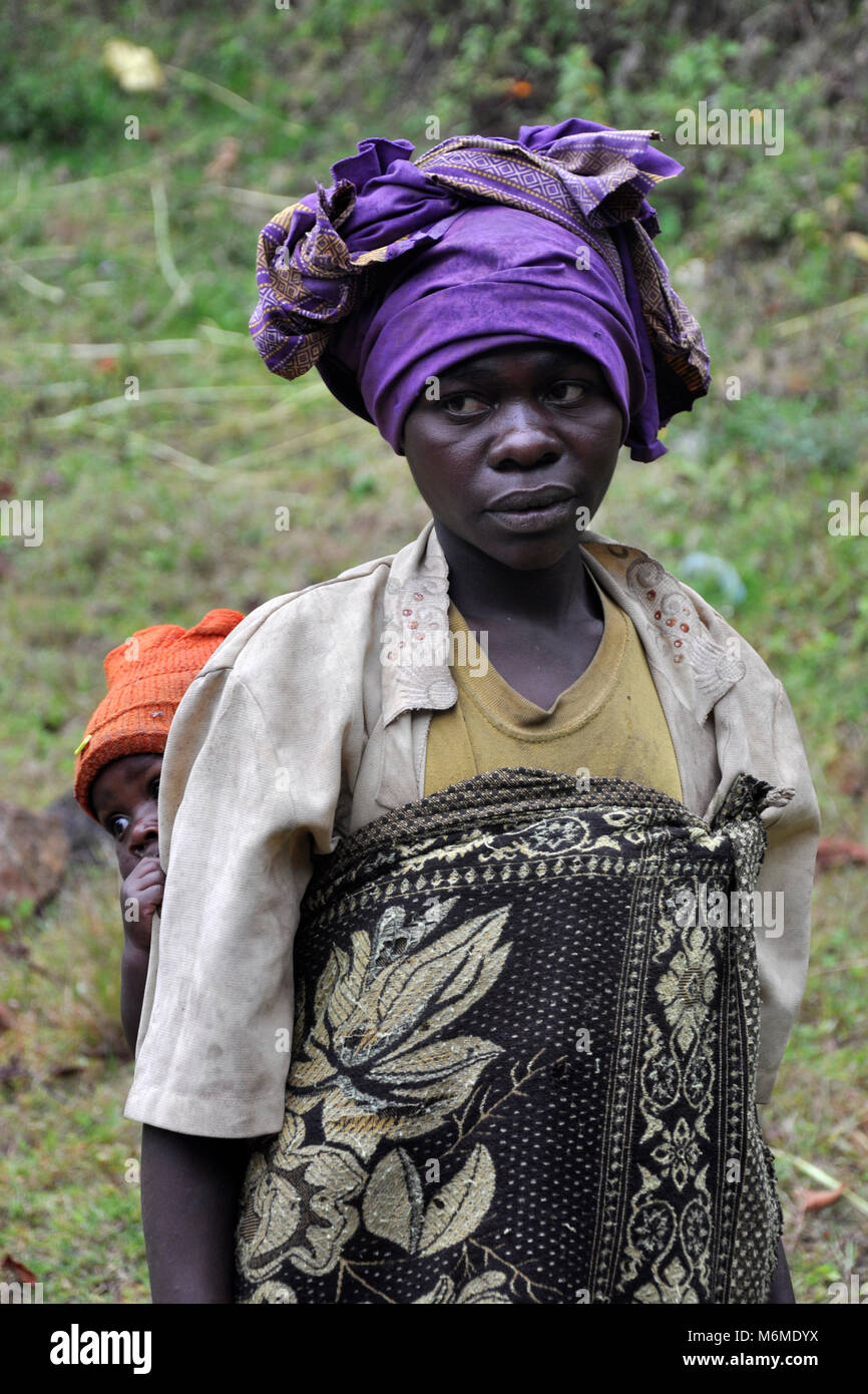 L'Ouganda, les gens Pigmee Banque D'Images