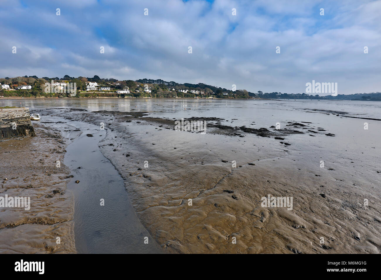 Point ; Restronguet Creek, Cornwall, UK Banque D'Images