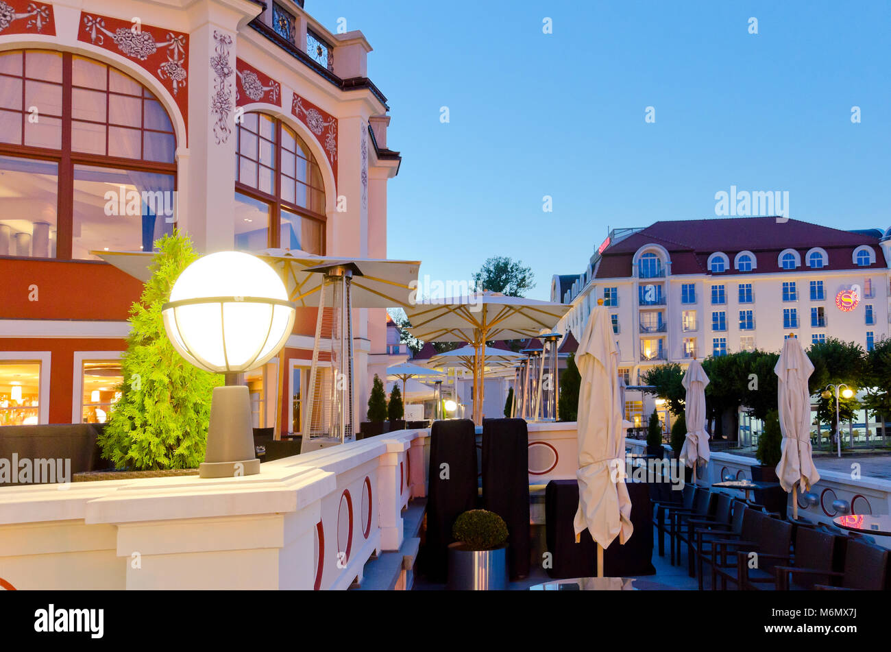 Grand Hotel Sopot (1924-1927), bâti de luxe emblématique avant-guerre Kasino-Hotel Zoppot. Sopot, province de Poméranie, Pologne, l'Europe. Banque D'Images