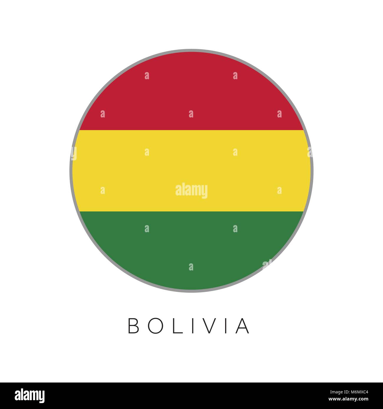 Drapeau Bolivie cercle rond icône vecteur Illustration de Vecteur