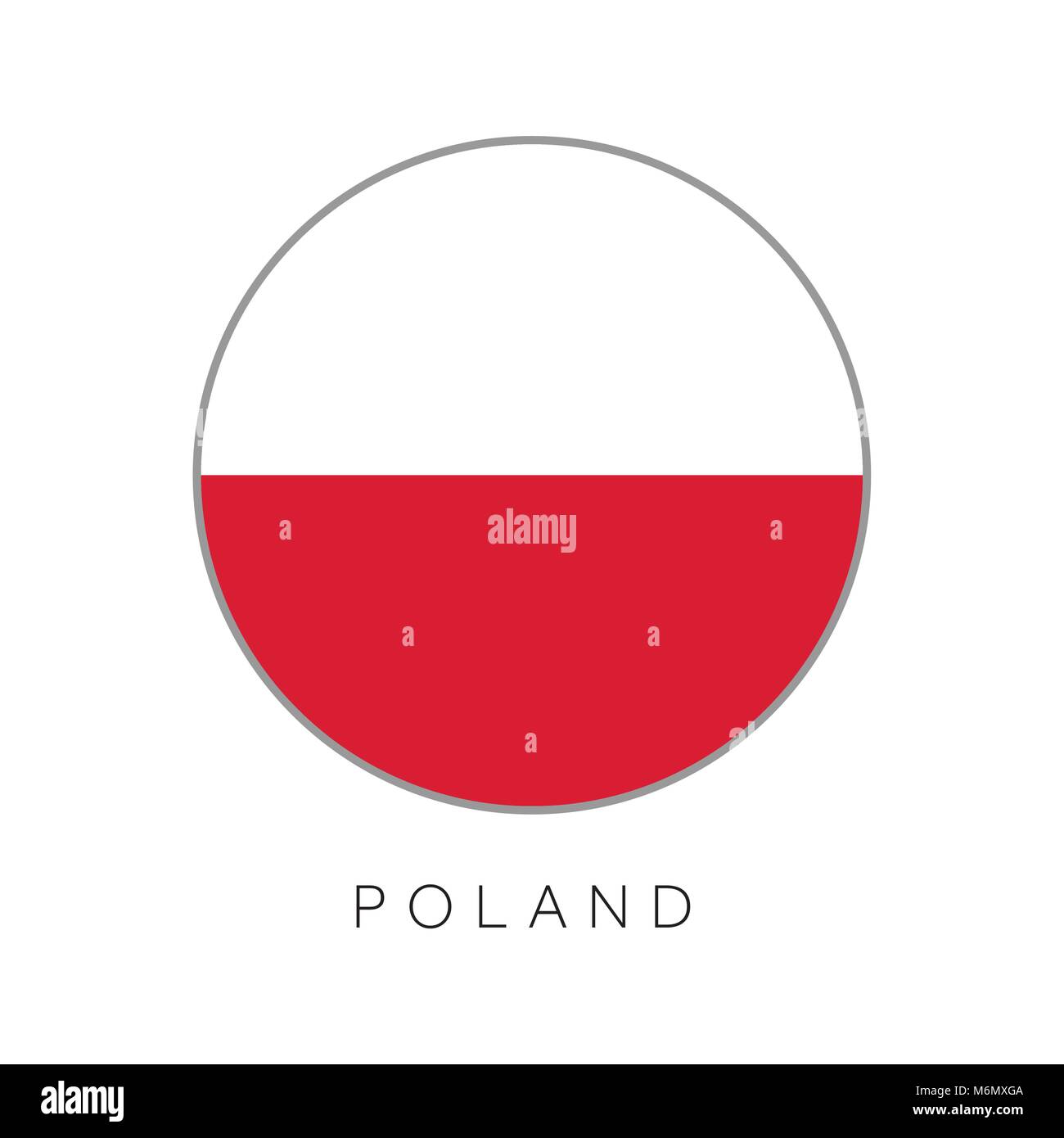 icône de vecteur de drapeau polonais rond isolé sur fond blanc. le drapeau  de la pologne dans un cercle. 5720233 Art vectoriel chez Vecteezy