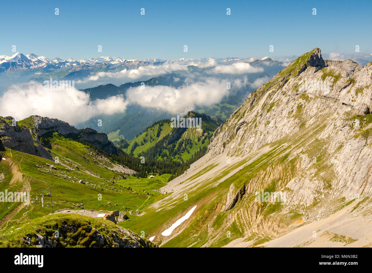 Alpes suisses depuis Pilatus Banque D'Images