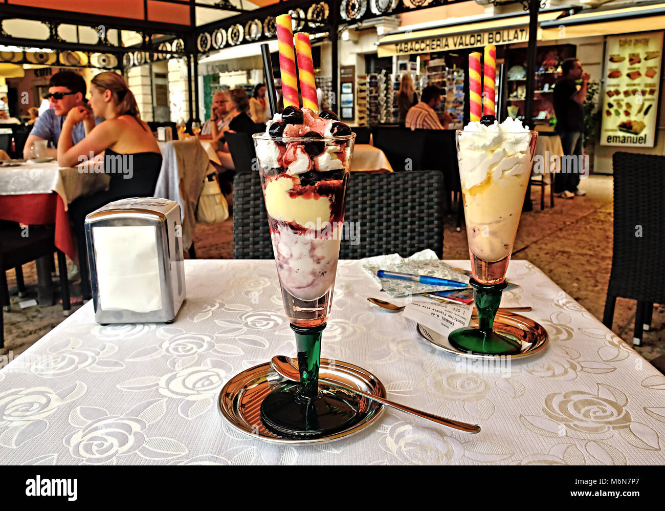 Deux grandes glaces à Vérone Banque D'Images
