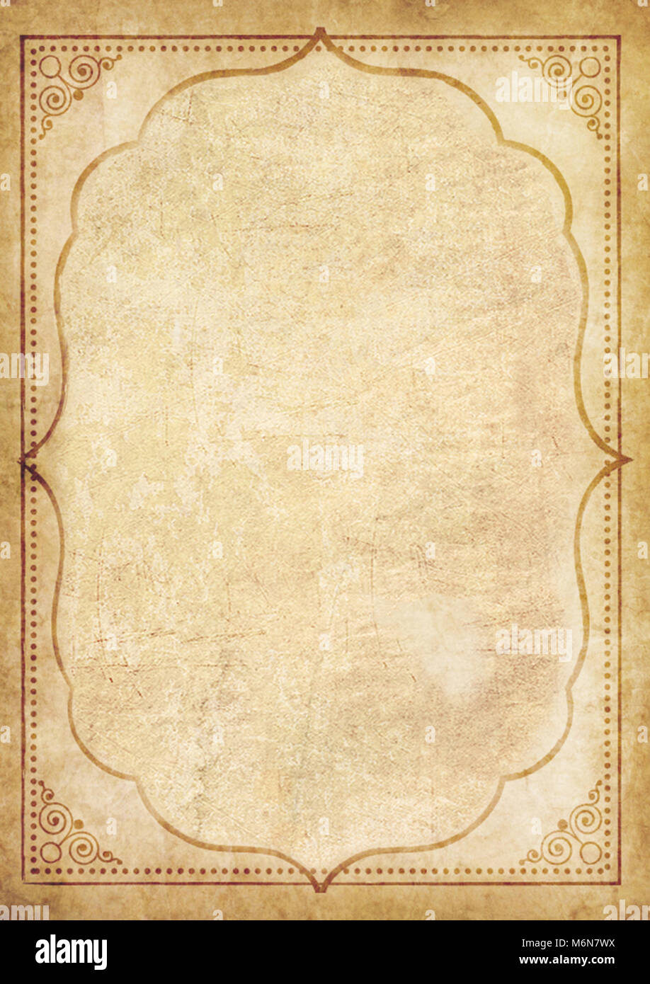 Vieux grungy avec papier ornement oriental. Modèle d'usure avec l'espace pour le texte. Banque D'Images