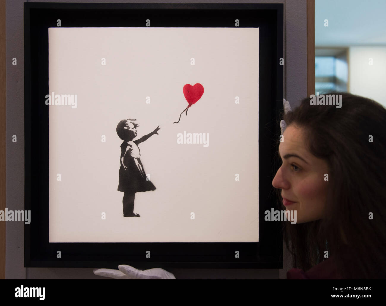 La fille au ballon banksy Banque de photographies et d’images à haute