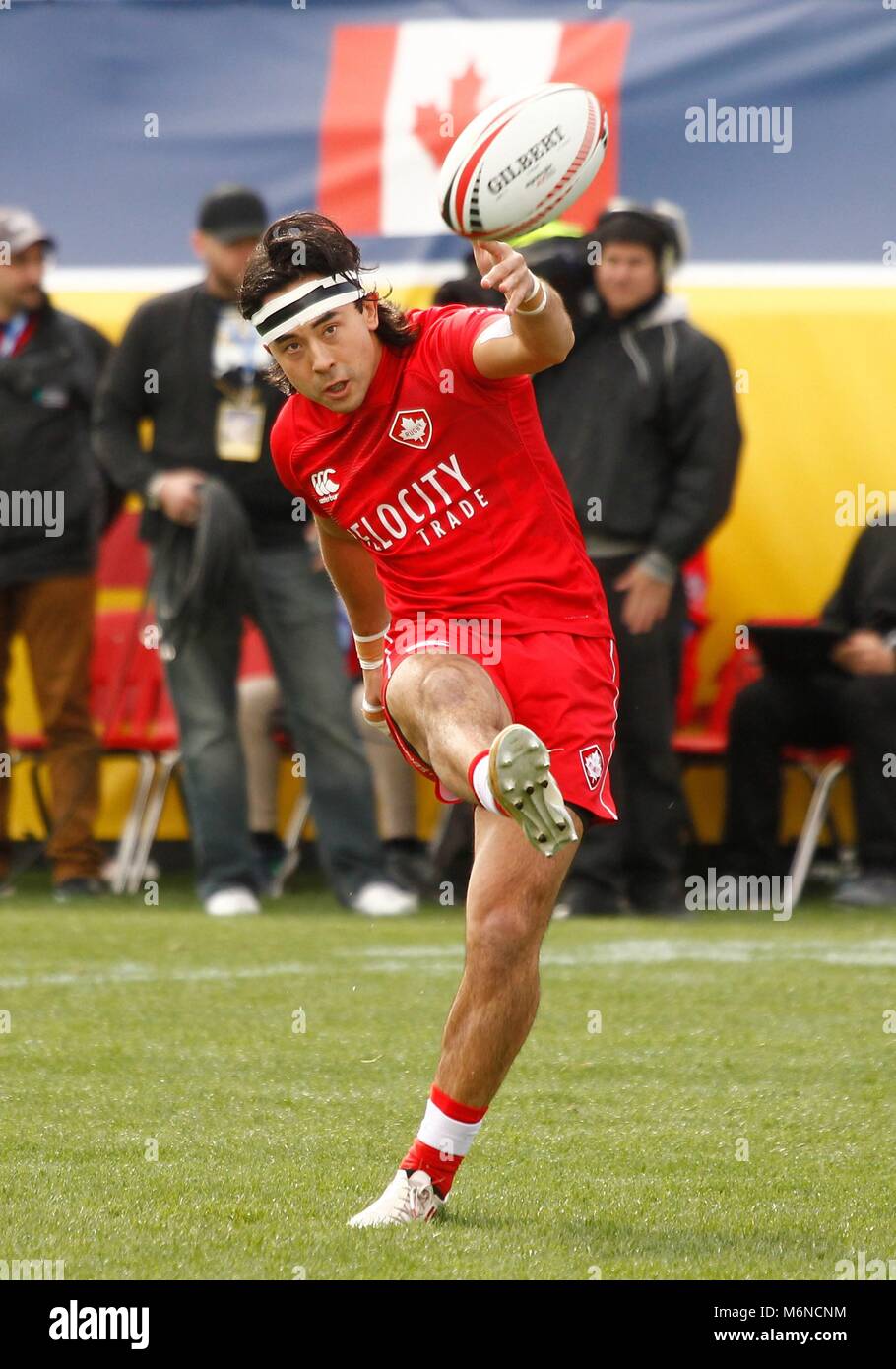 Las Vegas, NV, USA. 3e Mar, 2018. Nathan Hirayama de Canada pour 2018 USA SEVENS Tournoi du Monde HSBC Série de rugby à VII - SAM, Sam Boyd Stadium, Las Vegas, NV, le 3 mars 2018. Credit : JA/Everett Collection/Alamy Live News Banque D'Images