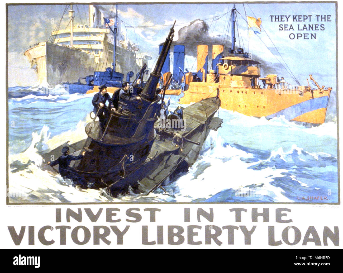 Victoire américaine à propos de l'affiche 1917 PRÊT LIBERTY Banque D'Images