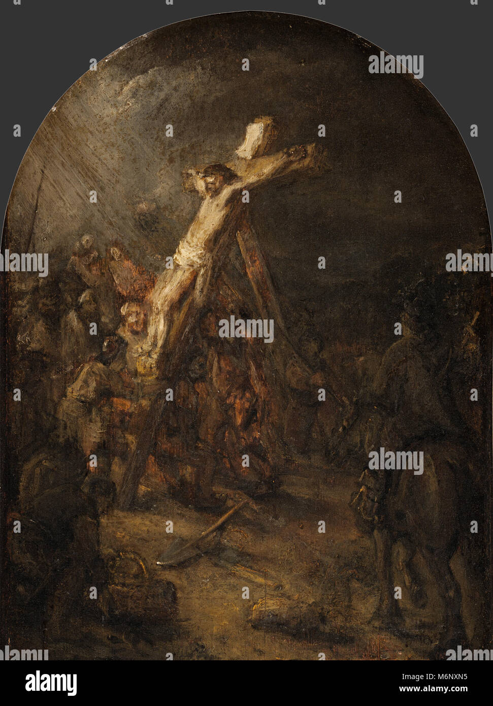 Rembrandt Harmenszoon van Rijn - Montée de la Croix Banque D'Images