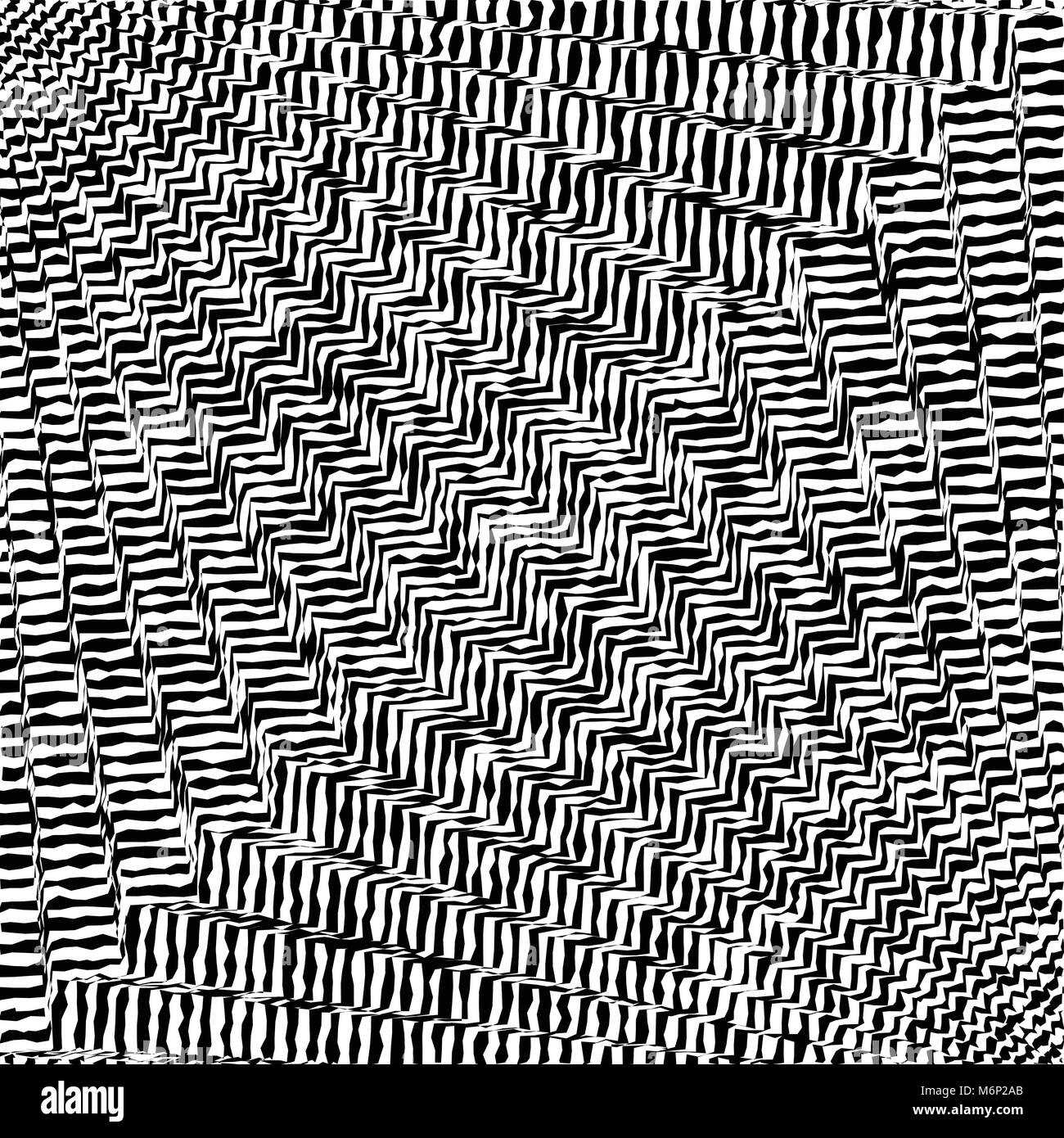 Ondulé, motif de lignes déformées en zigzag. Vector Illustration de Vecteur
