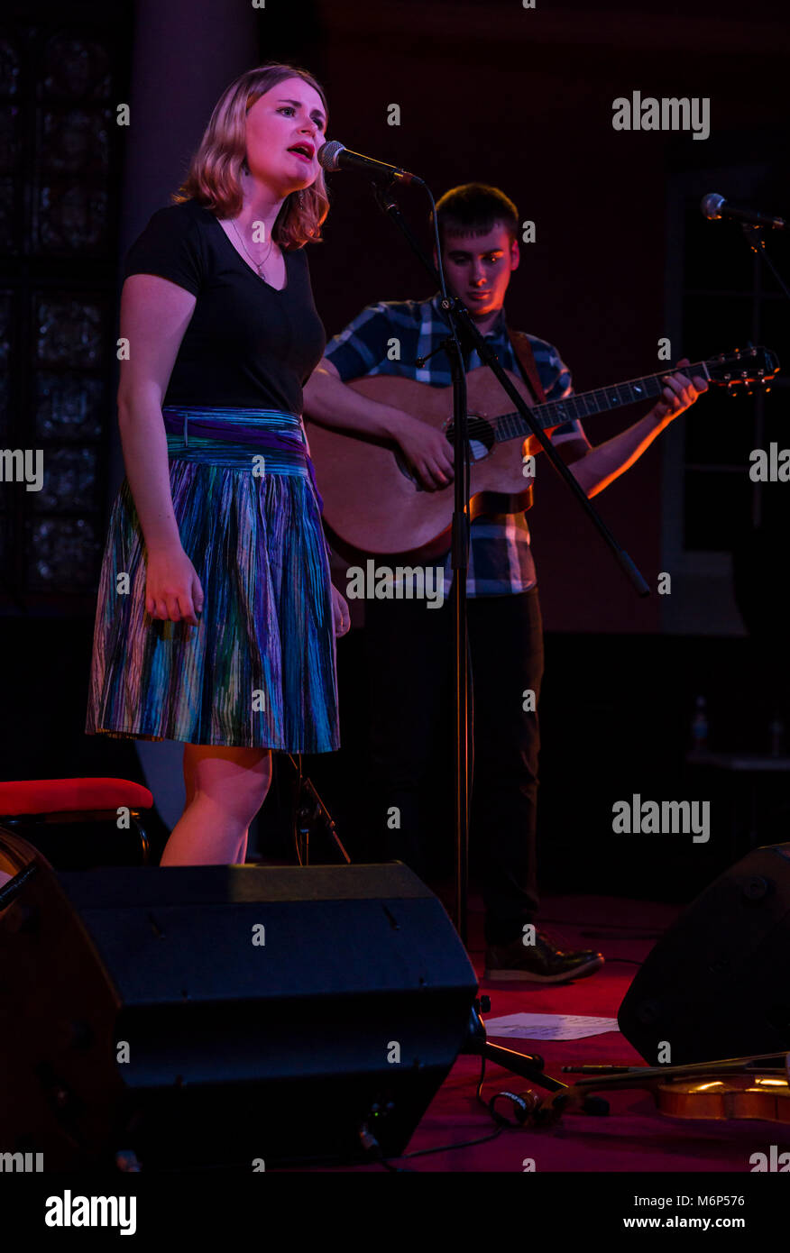 Kelso Folk Festival 2017 - Entreprise du Nord, primé jeune groupe Banque D'Images