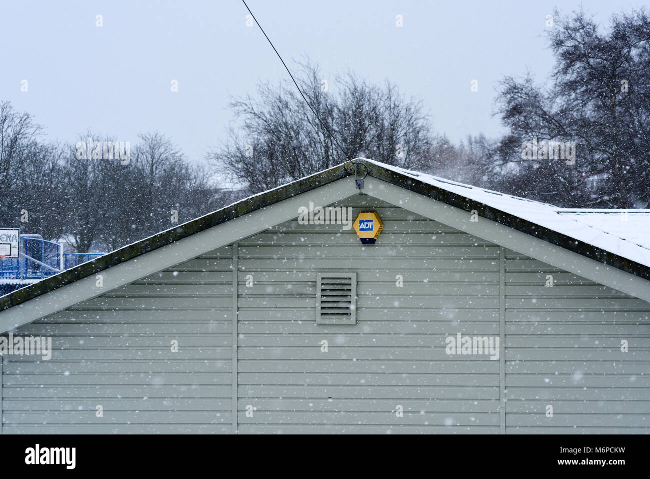 Sommet de toit avec système d'alarme,UK. Banque D'Images