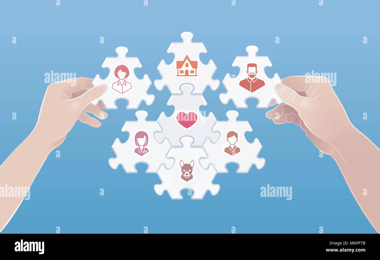 La famille comme la cellule de la société Illustration de Vecteur La famille comme la cellule de la société Illustration de Vecteur