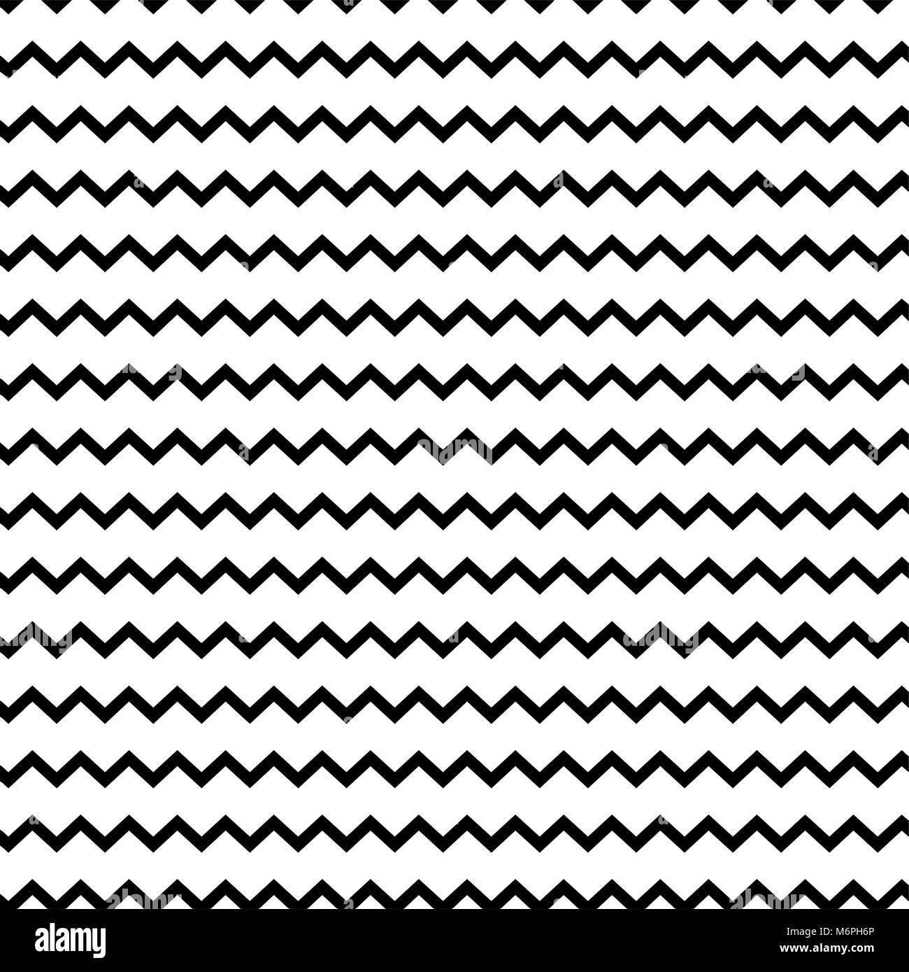 Zigzags sans couture. Résumé fond noir et blanc. vector illustration de texture régulière. Illustration de Vecteur