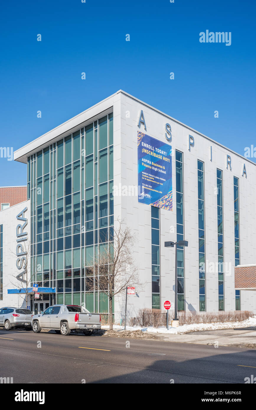 Dans l'école Charte ASPIRA quartier Avondale. Banque D'Images