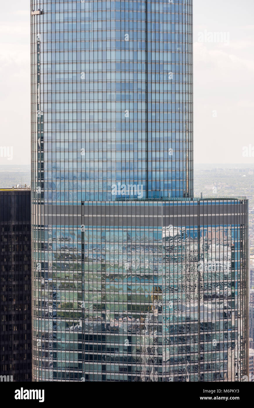 Détail de Trump Tower dans le centre-ville de Chicago Banque D'Images