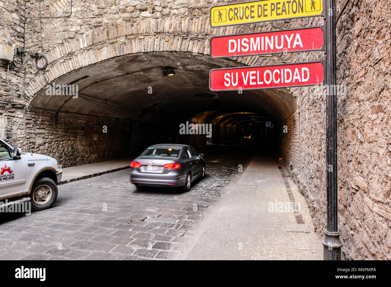 La rue souterraine tunnels à Guanajuato, Mexique Banque D'Images