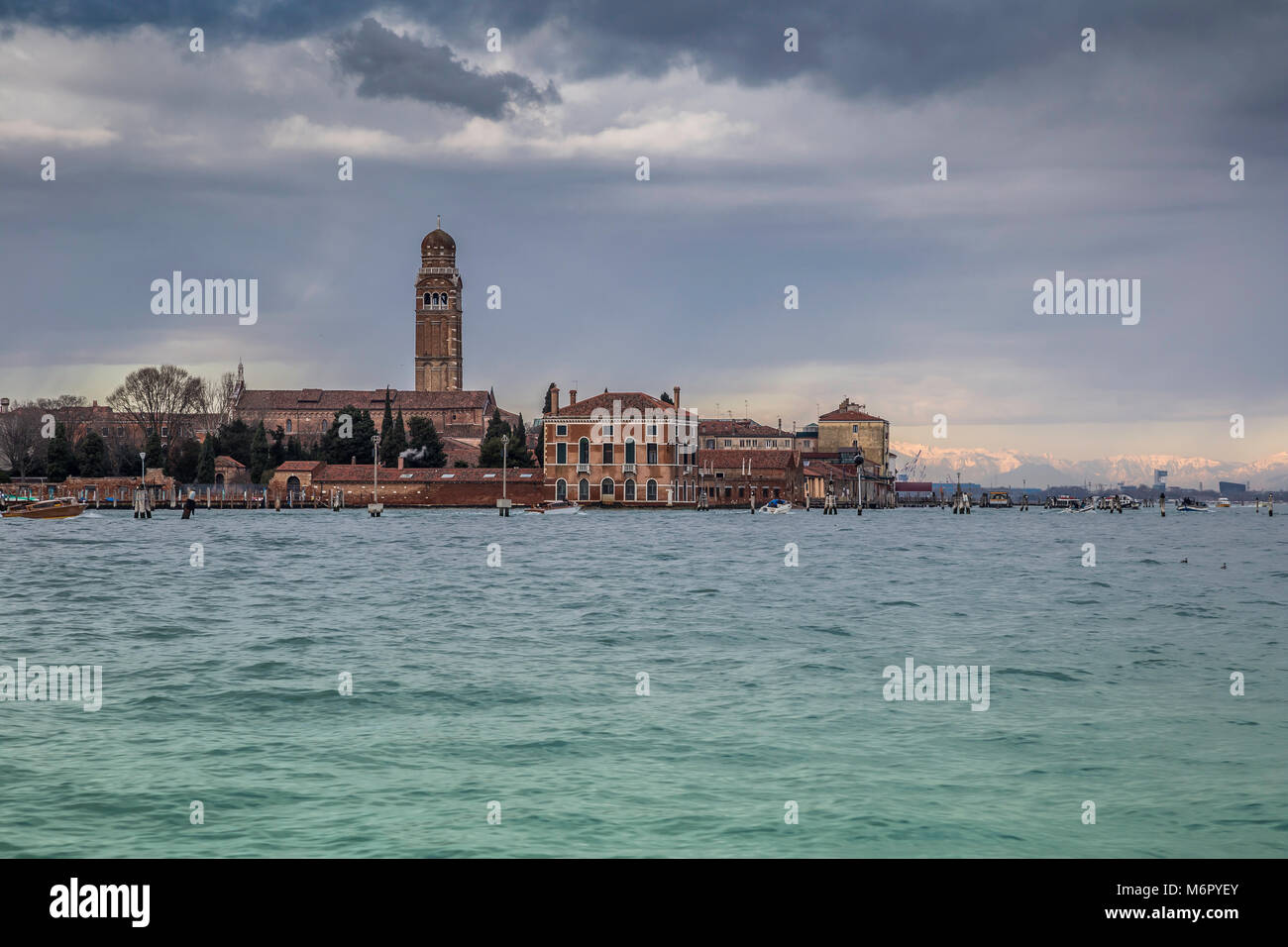 Très belle vue de Venise à partir de la lagune de Venise, Venise, Italie Banque D'Images