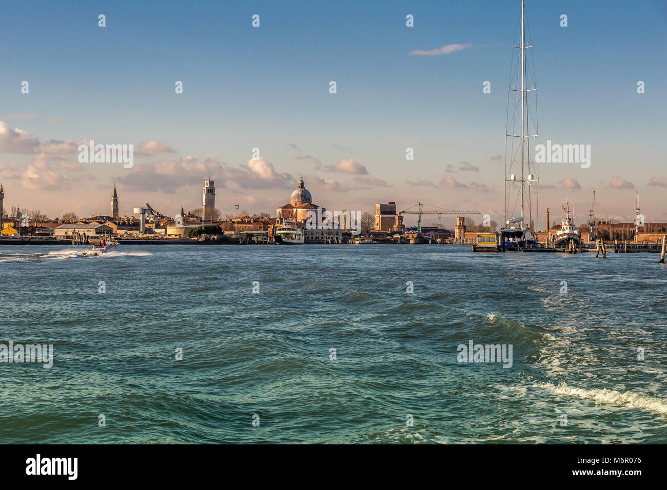 Très belle vue de Venise à partir de la lagune de Venise, Venise, Italie Banque D'Images