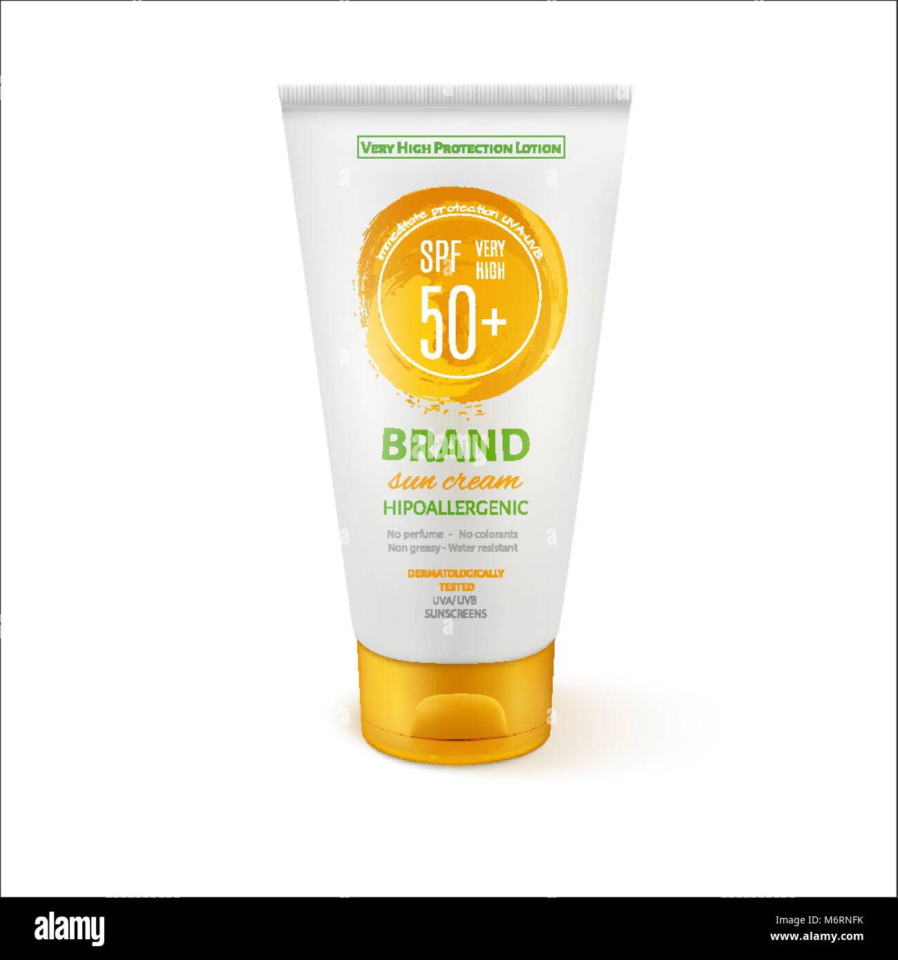 La crème solaire Modèle de tube pour l'Ads ou Arrière-plan. Magazine Illustration de Vecteur