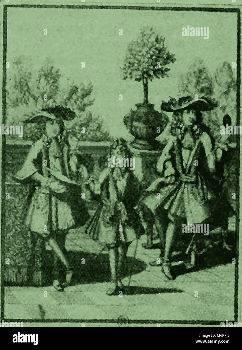 1912 illustration française, les trois étudiants de Fenelon (Ducs de Bourgogne, de l'Anjou et de Berry,) - trois petits-enfants de Louis XIV Banque D'Images