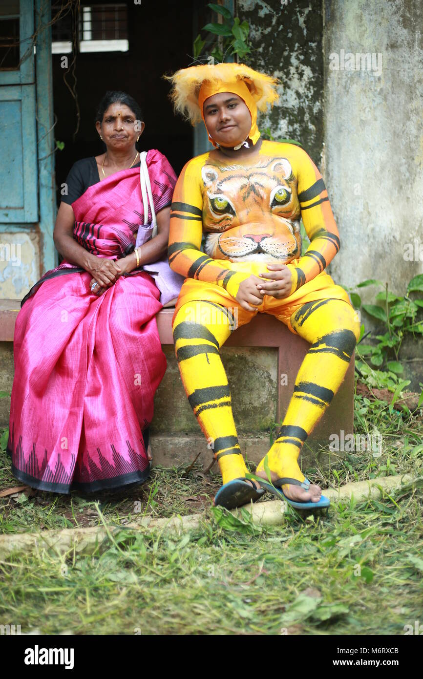 Pooram thrissur, Kerala festivals Banque D'Images