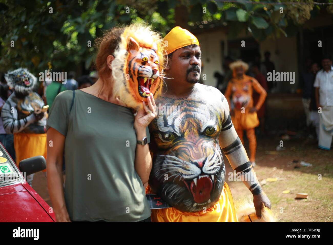 Pooram thrissur, Kerala festivals Banque D'Images