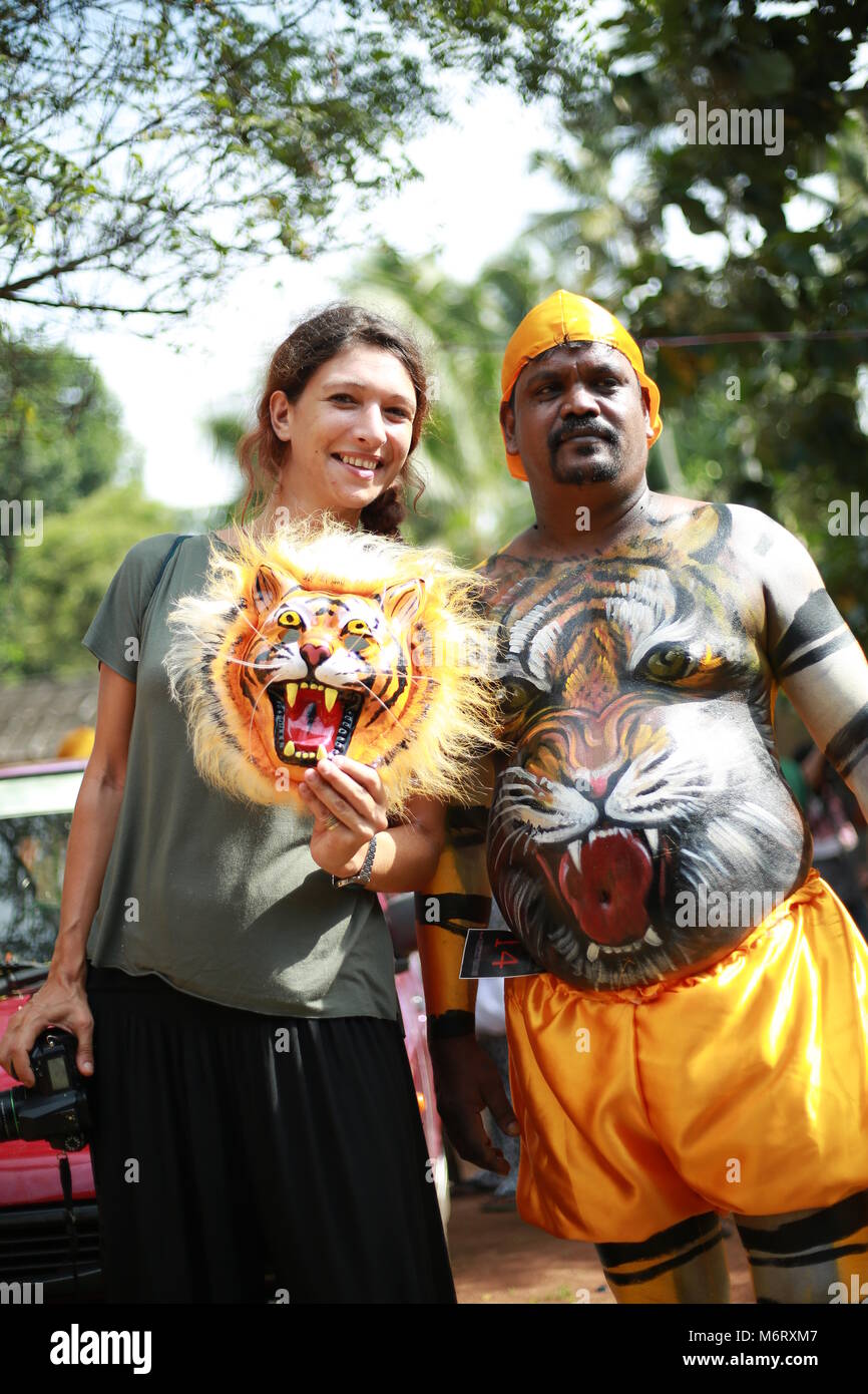 Pooram thrissur, Kerala festivals Banque D'Images