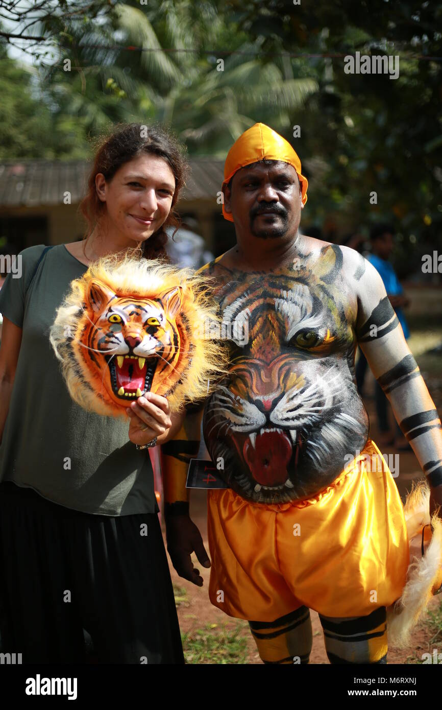 Pooram thrissur, Kerala festivals Banque D'Images