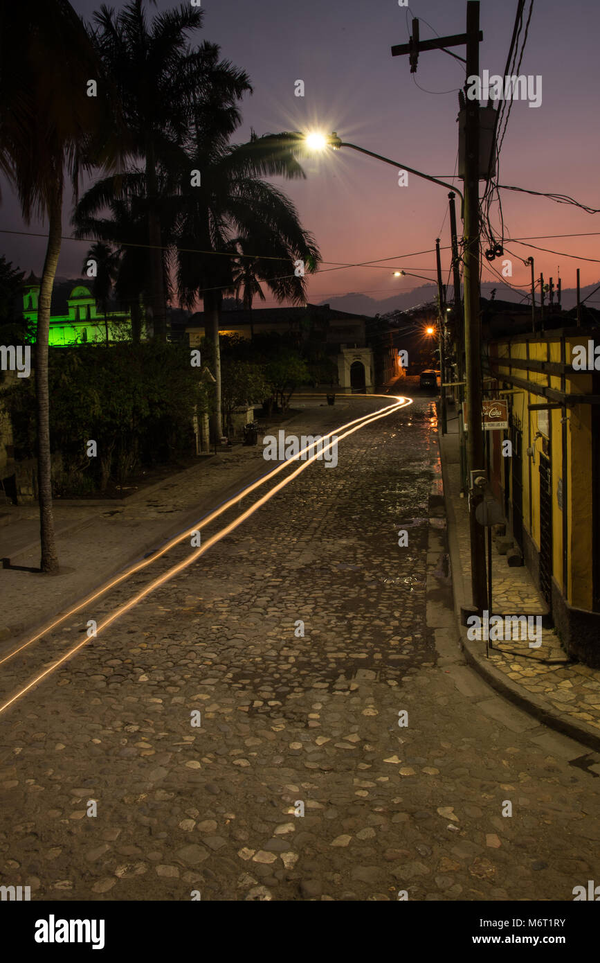 Laps de temps avant l'aube Village Banque D'Images