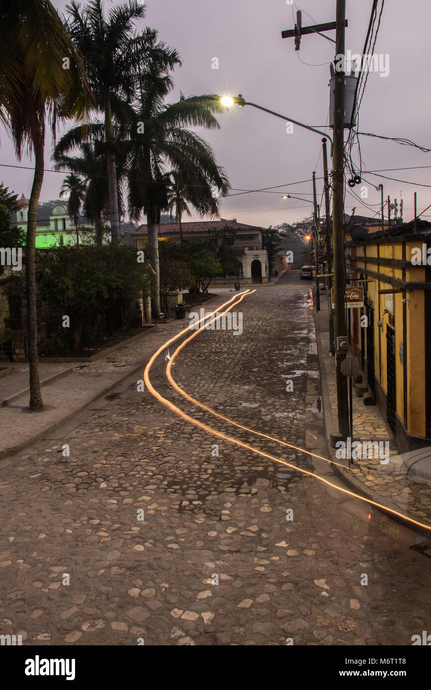 Laps de temps avant l'aube Village Banque D'Images