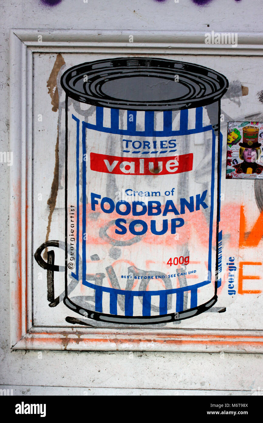 Street art à Shoreditch, East London Banque D'Images