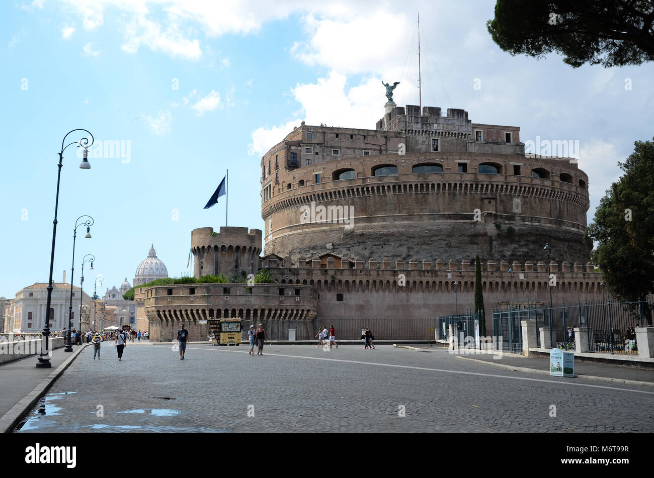 Le Mausolée d'Hadrien, également connu sous le nom de Castel Sant'Angelo Banque D'Images