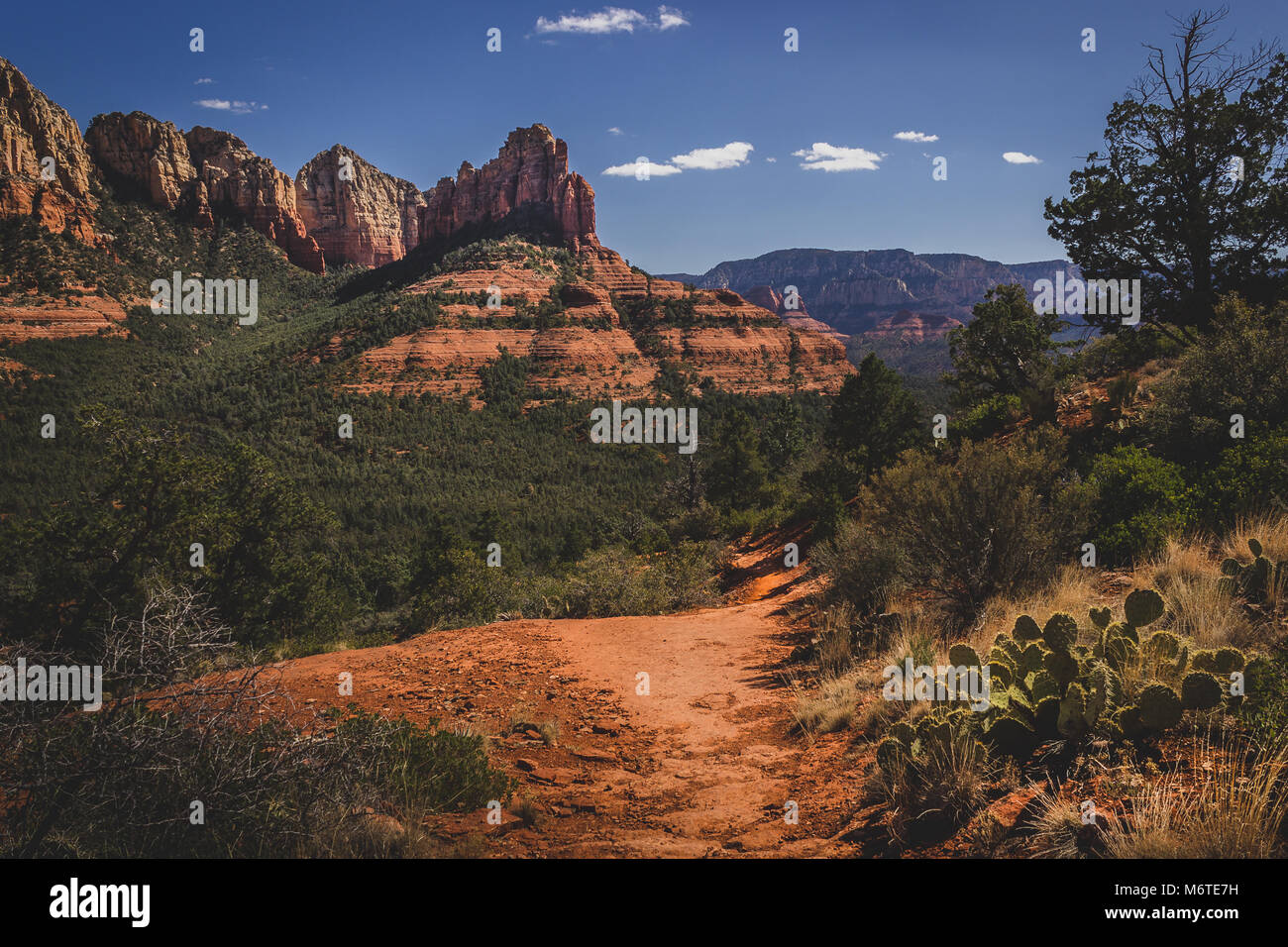 Secret Red-Rock Mountain Wilderness vista avec les rorquals, Wilson et d'expédition des Montagnes rocheuses, Coconino National Forest, Arizona Banque D'Images