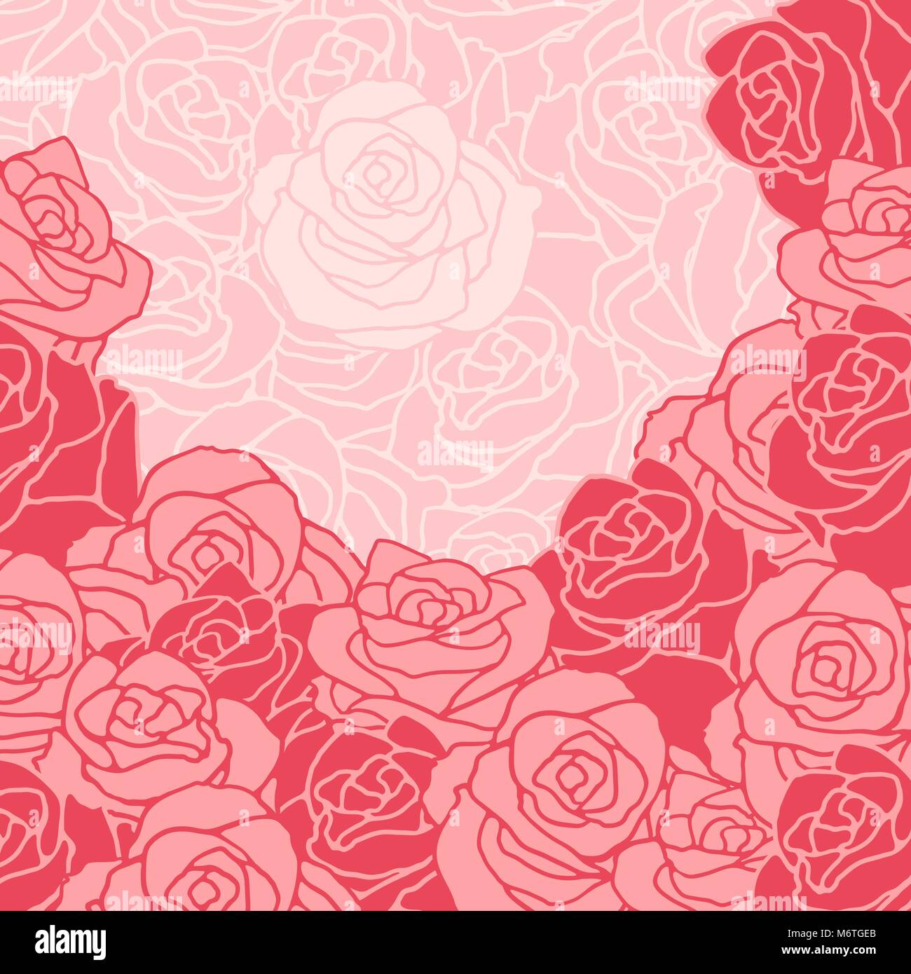 Modèle transparent avec des fleurs roses Illustration de Vecteur