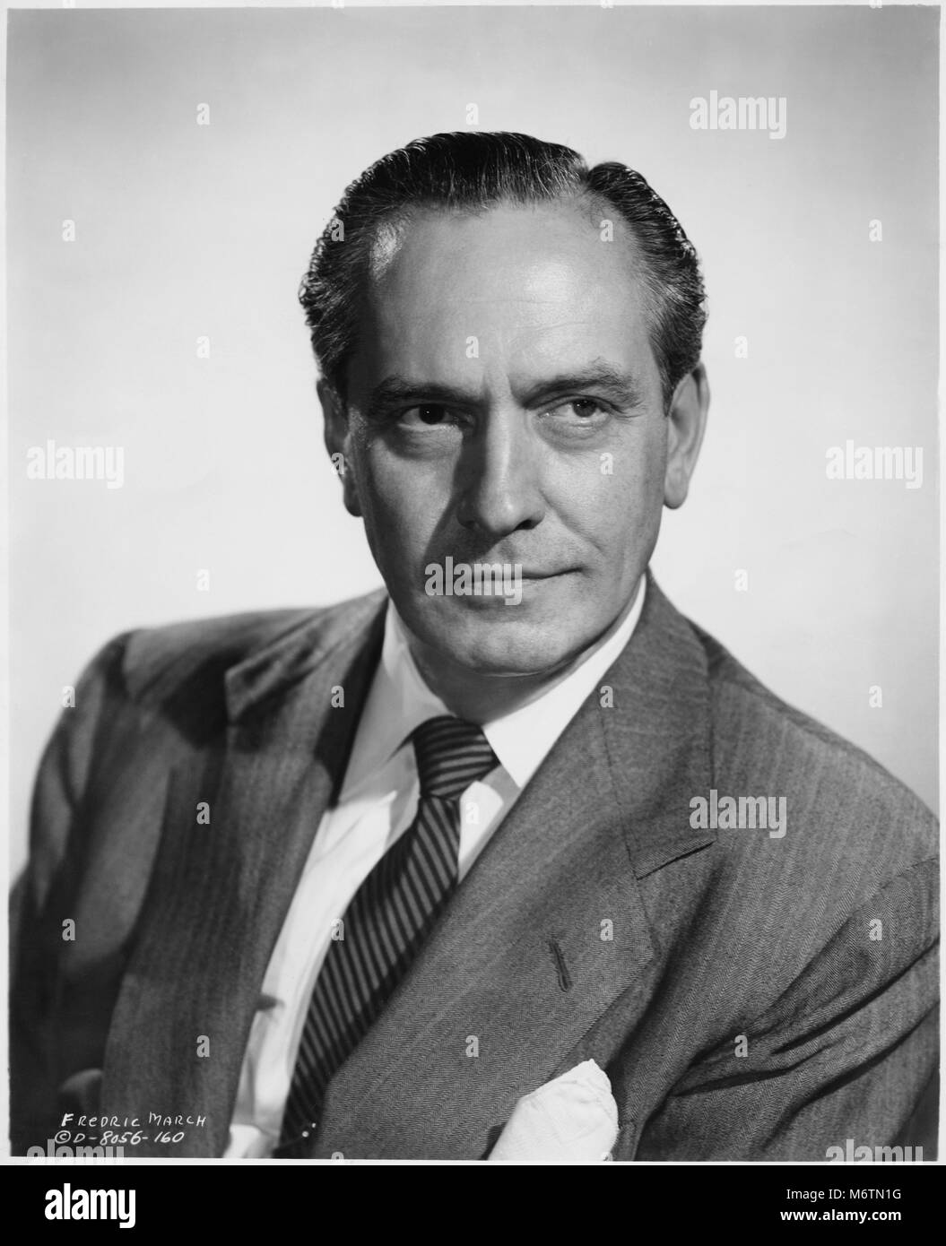 Fredric March, Portrait publicitaire pour le film, "mort d'un commis voyageur', Columbia Pictures, 1951 Banque D'Images