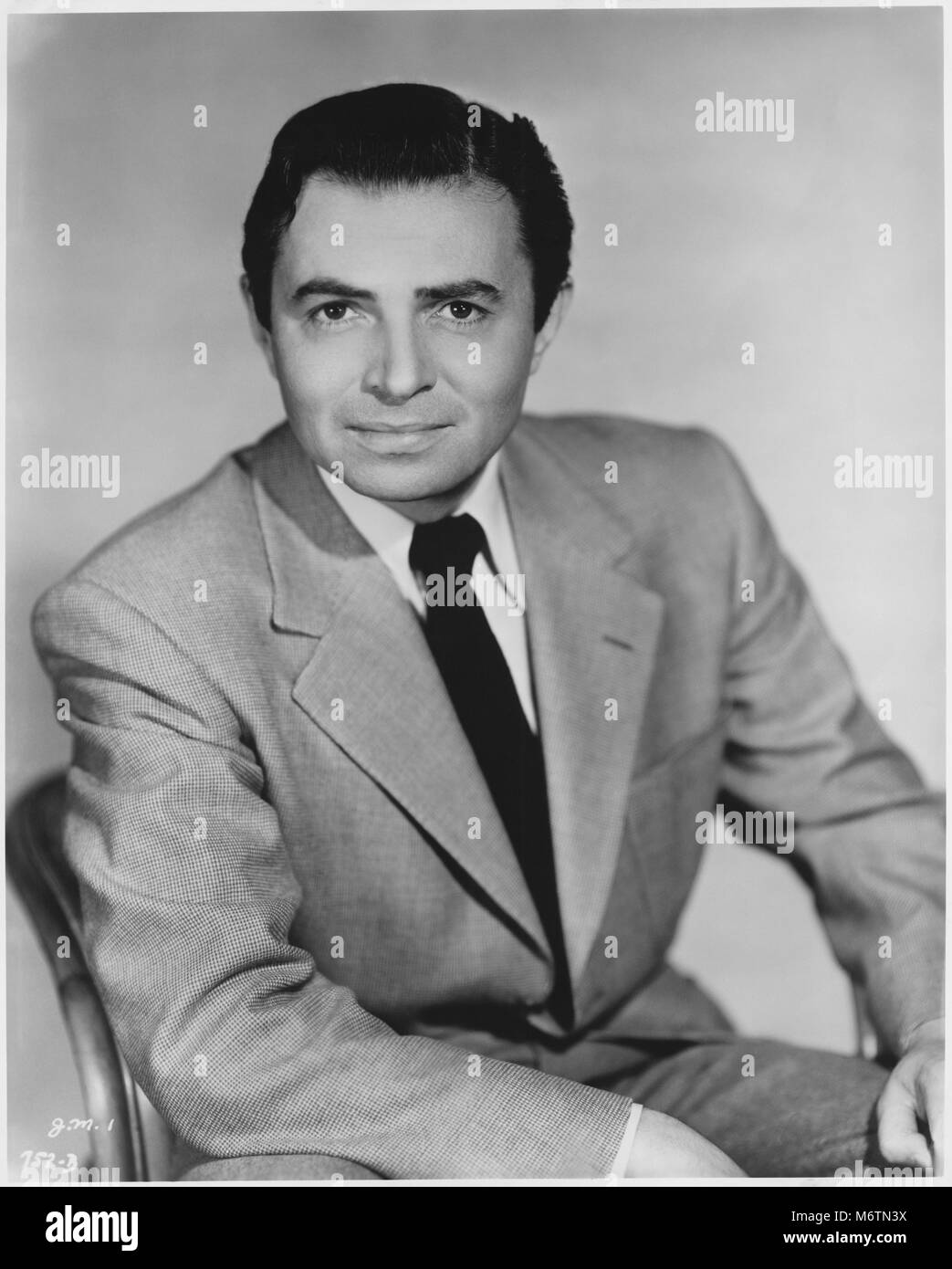 L'acteur James Mason, Portrait publicitaire, début des années 50 Banque D'Images