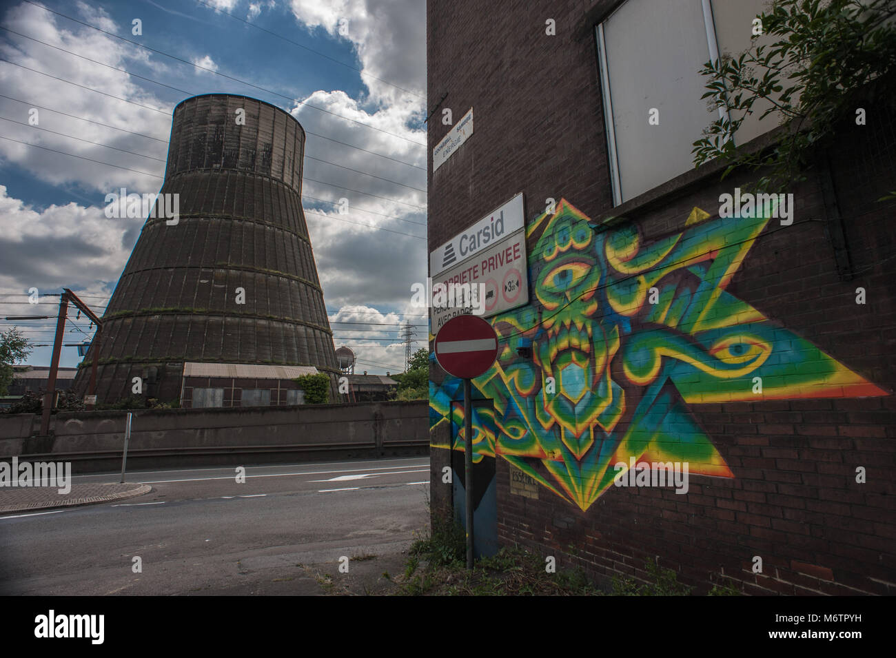 Charleroi, le fer et l'industrie de l'acier. La Belgique. Banque D'Images