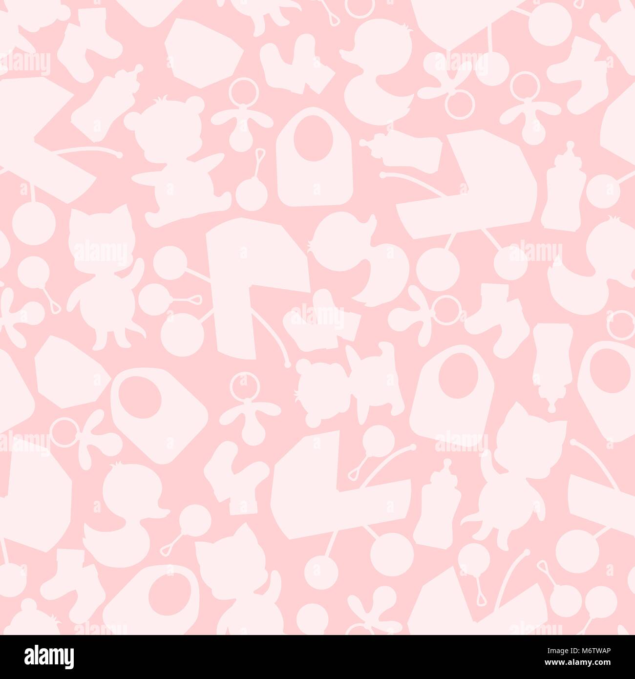 Douche De Bebe Fille Motif Transparent Image Vectorielle Stock Alamy