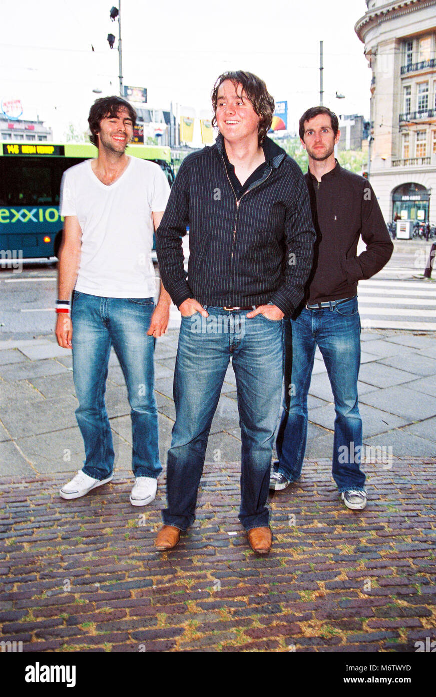 Groupe anglais Keane photographié dans Leidsekade, Amsterdam 7e juillet 2004, Pays-Bas, Europe Banque D'Images