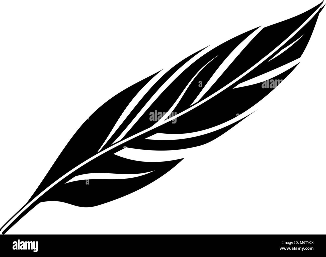 Plume noire Logo Design Template Vector Illustration de Vecteur