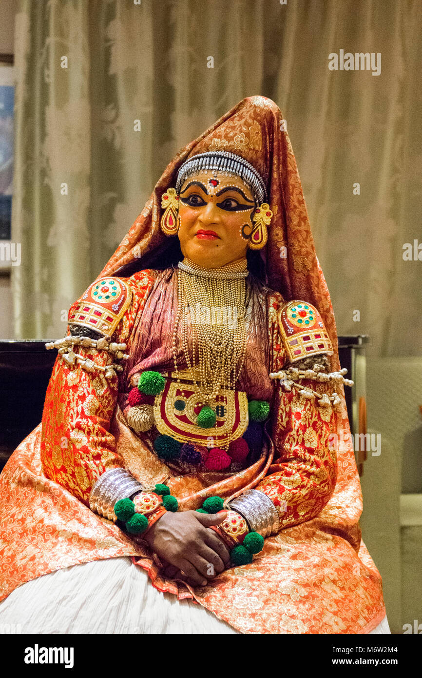 Art traditionnel hindou de Kathakali à Kerala Banque D'Images