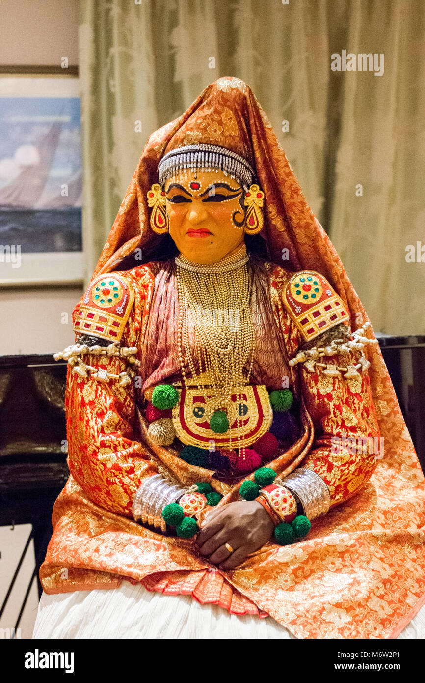 Art traditionnel hindou de Kathakali à Kerala Banque D'Images
