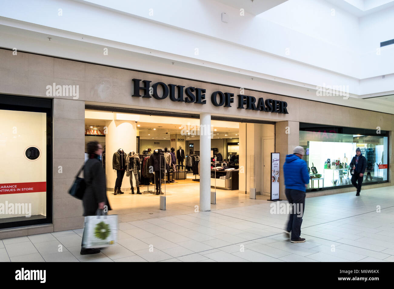 House of Fraser magasin au centre de Victoria, Nottingham, England, UK Banque D'Images