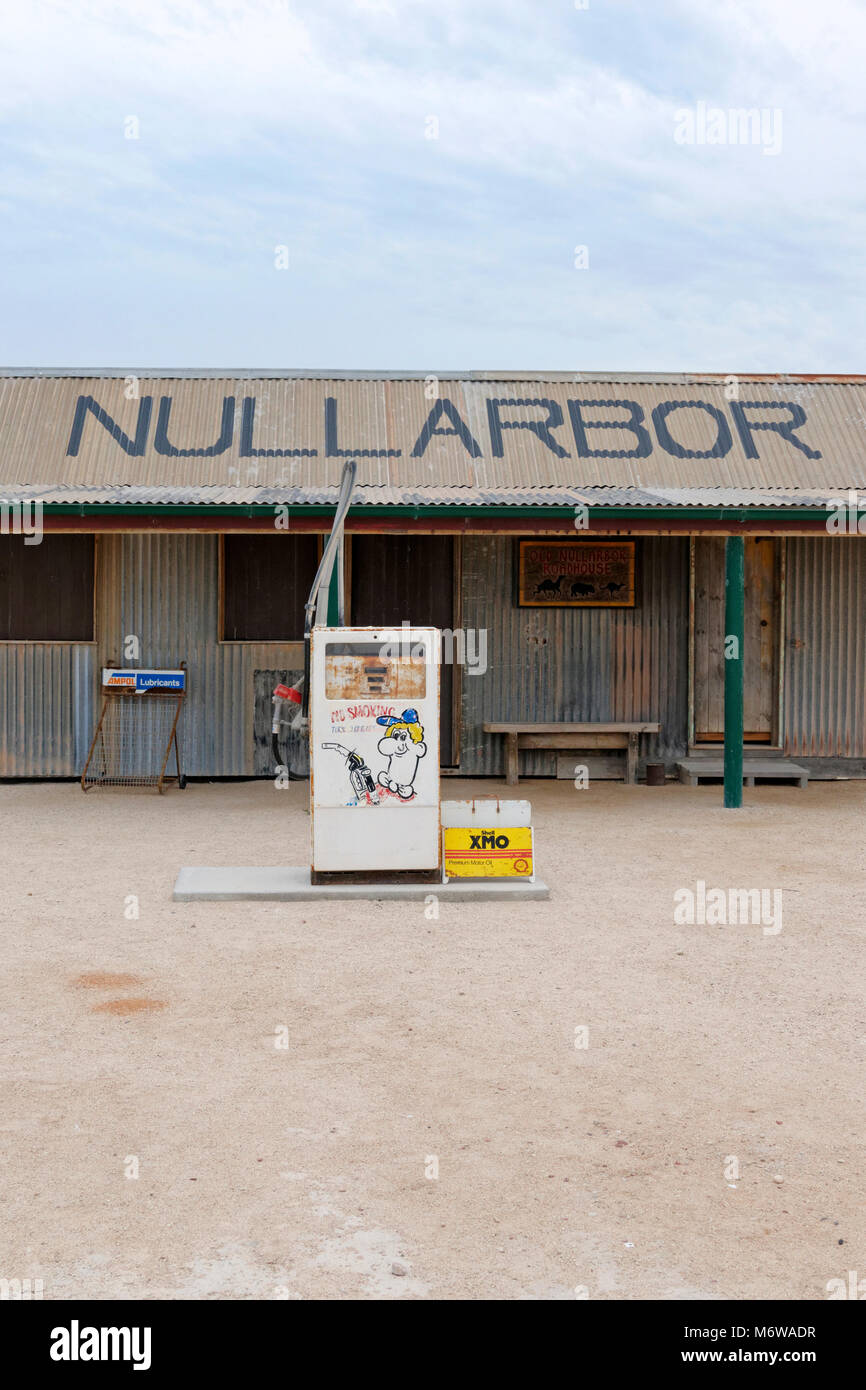 Historique ancienne de Nullarbor Roadhouse, Australie. Banque D'Images