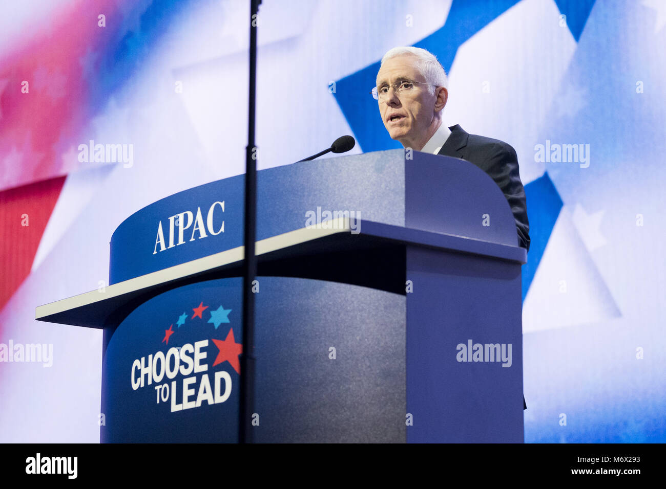 4 mars 2018 - Washington, DC, États-Unis - MORT FRIDMAN, Président de l'AIPAC, parlant à l'AIPAC (American Israël Public Affairs Committee) Conférence politique à la Walter E. Washington Convention Center à Washington, DC, le 4 mars 2018 (Crédit Image : © Michael Brochstein via Zuma sur le fil) Banque D'Images