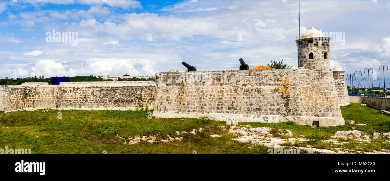 Vue panoramique de la Lighthouse View de Morro Castle à La Havane Cuba Banque D'Images