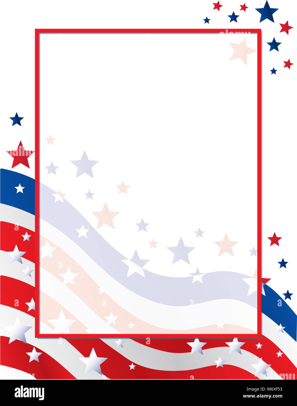 American Flag Background Border Frame Photo Stock Alamy