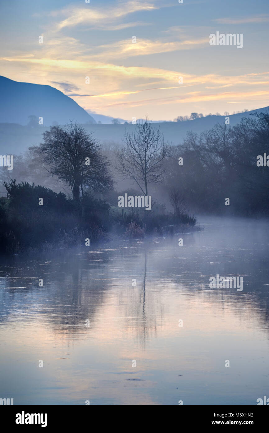 River Cocker de Southwaite, Cumbria, Angleterre. Banque D'Images