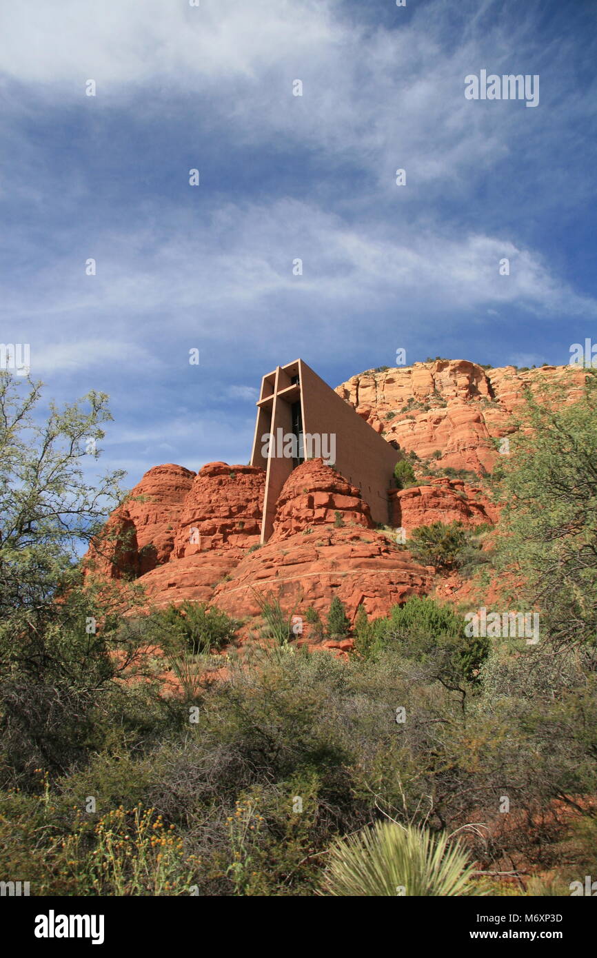 Chapelle de la Sainte Croix à Sedona, Arizona Banque D'Images